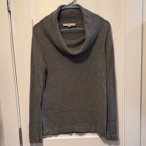 LOFT Women's Heather Gray Cowl Neck Sweater Size M
